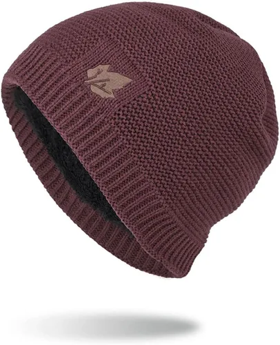 Vista 6 de Gorro de punto para hombre, gorro de invierno cálido Skullies para ciclismo al aire libre