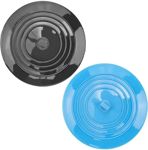 Vista 2 de Juego de tapones de drenaje de silicona para fregadero, paquete de 2 tapones extra anchos de 6 pulgadas para fregaderos de cocina, trituradores