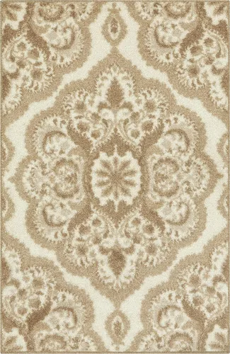 Vista 35 de Maples Rugs Vivian Medallion - Alfombra de área, fabricada en Estados Unidos, lavable, antideslizante, alfombra de interior para cocina, entrada