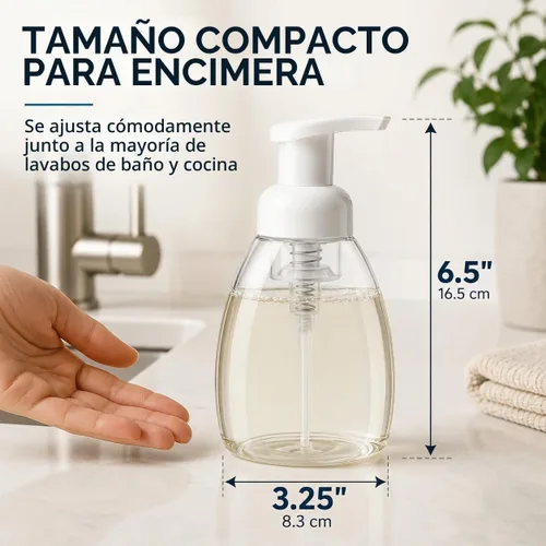Vista 3 de Bar5F Botella dispensadora de jabón espumoso, 8.5 onzas, paquete de 2