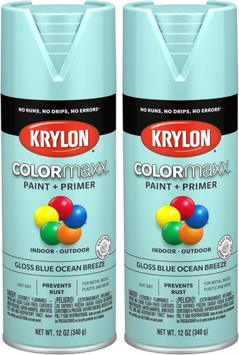 Vista 85 de Krylon K05554007 COLORmaxx Pintura en aerosol y base para uso en interiores y exteriores, color almendra satinada, 12 onzas (paquete de 1)