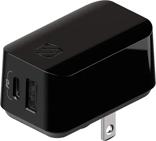 Vista 6 de Scosche HPDC20-SP Cargador rápido PowerVolt 20W Mini Cube USB-C, adaptador de pared para teléfono, carga de energía 4 veces más rápida, enchufe