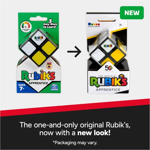 Vista 5 de Rubik’s Cube, Aprendiz, Cubo Principiante 2x2, Rompecabezas Clásico de Combinación de Colores, Rompecabezas Sensorial para Solución de Problemas