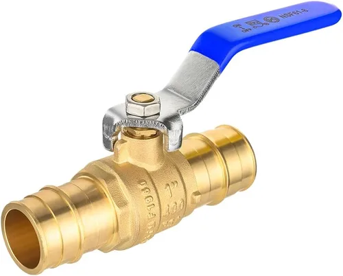Vista 2 de EFIELD Válvula de bola de puerto completo de latón de 1 pulgada para tubería Pex-A, conexión de expansión ASTM F1960 solamente, nivel azul