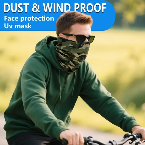 Vista 6 de 12 polainas refrescantes para el cuello para hombres y mujeres, transpirables, protección solar, bandanas para el cuello