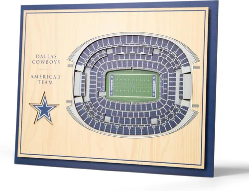 Vista 20 de YouTheFan Arte de pared de 5 capas con vista del estadio de la NFL