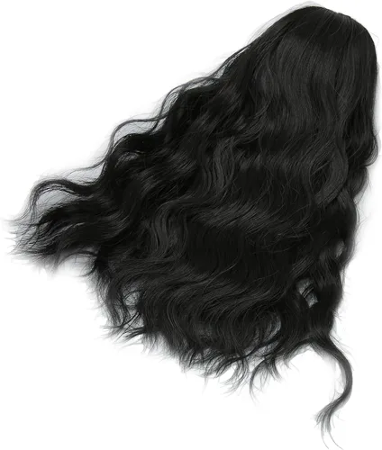 Vista 2 de Peluca de muñeca de 1/6, decoración suave al tacto, peluca de muñeca articulada con calor con flequillo para vestir a la muñeca (negro), Negro