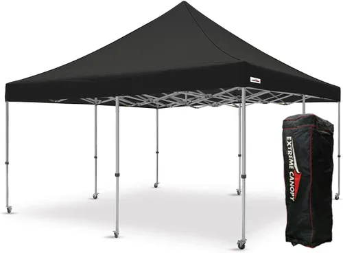 Vista 24 de Extreme Canopy Tienda de campaña desplegable instantánea de aluminio resistente comercial (rojo, 10 pies x 10 pies)