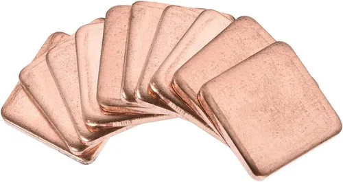 Vista 10 de uxcell Disipador térmico de cobre térmico de chipset IC plano para CPU GPU 0.591 x 0.591 x 0.004 in 10pcs