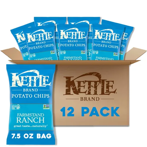 Vista 10 de Kettle Brand Papas Fritas, Backyard Barbeque Kettle Chips, Bolsa de Aperitivos, 1.5 Oz