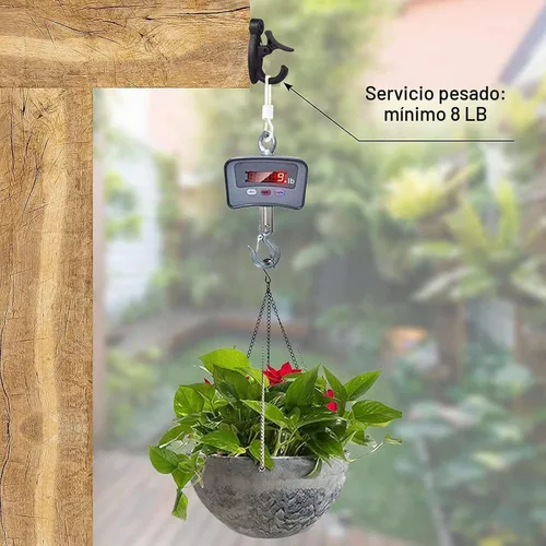 Vista 5 de Lewufe Ganchos para Luces de Cadena para Exteriores, Ganchos de Tornillo para Colgar Luces de Navidad, Ganchos Colgantes para Luces de Patio, Cable