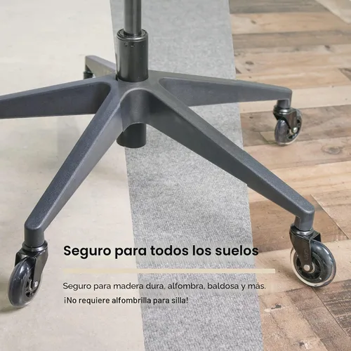 Vista 3 de Ruedas para silla de oficina originales de The Office Oasis (como se ve en PBS) - Ruedas suaves y silenciosas - Seguras para suelos de madera