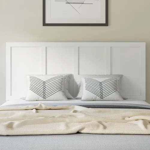 Vista 6 de Flash Furniture Cabecero ajustable de metal Queen, color blanco