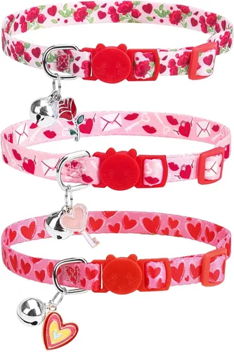 Vista 16 de PUPTECK Airtag - Collar de gato ajustable con campanas, collar de gatito ajustable para niñas y niños pequeños, cachorro, conejito, bonito accesorio