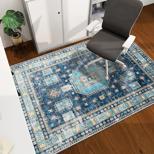 Vista 14 de Tapete para silla de oficina para suelo de madera dura, 48"x36" tapete protector de escritorio de computadora de fácil deslizamiento para silla Hoja