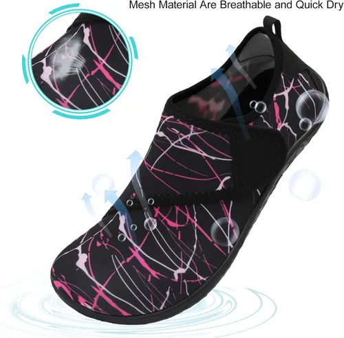 Vista 5 de JIASUQI Zapatos deportivos para senderismo y playa, zapatos acuáticos descalzos, para natación, deportes, caminar, para mujeres y hombres