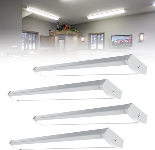Vista 12 de HYPERLITE Luz LED envolvente de 4 pies 60W, 6600LM Luminarias LED de tienda de 4' con 3 vatajes para garaje, luz envolvente blanca neutra de 4000K