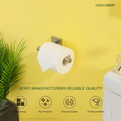 Vista 7 de KOKOSIRI Toalleros de 32 pulgadas, toalleros para baño, baño, soporte para papel higiénico, soporte para rollo de papel higiénico, níquel cepillado