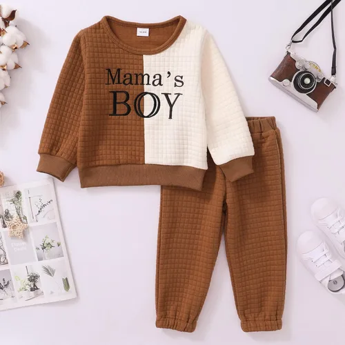 Vista 2 de KIMI BEAR Ropa de bebé para niños pequeños, trajes de algodón, sudadera y pantalones, ropa de otoño e invierno para niños