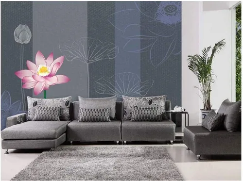 Vista 12 de Mural de pegatina removible para decorar el hogar Bonito árbol de cerezo en flor