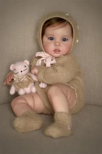 Vista 10 de Zero Pam Muñecas Bebé Reborn Realistas Niño 18 Pulgadas Niña Recién Nacida Realista Ojos Cerrados, Muñeca de Bebé Recién Nacido con Cuerpo de Tela