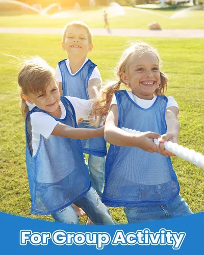 Vista 6 de Pasimy Paquete de 50 chalecos ligeros para jóvenes, para fútbol, baloncesto, camiseta para deportes