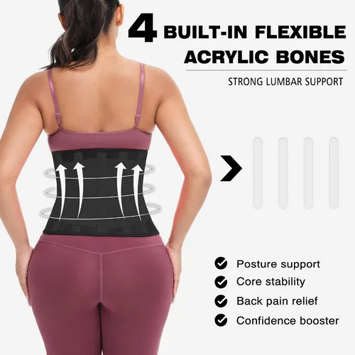 Vista 5 de VENUZOR Cinturón de entrenamiento de cintura para mujer – Faja reductora de cintura – Cinturón adelgazante – Cinturón deportivo (grado UP)