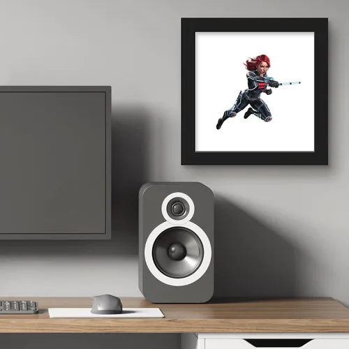 Vista 6 de Trends International Gallery Pops Marvel Comics Avengers - Póster de pared de viuda negra, 12 x 12 pulgadas, versión enmarcada en negro