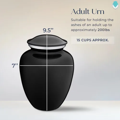 Vista 3 de Geturns Embrace Urnas de Cremación de Mariposa Personalizadas para Adultos para Cenizas Humanas I Urna Funeraria Grande Negra para Mujeres y Hombres