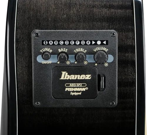 Vista 8 de Ibanez AEWC400 - Transparente Negro Sunburst Alto Brillo