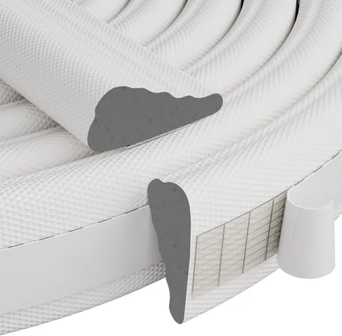 Vista 11 de 2 piezas de burletes para puertas en forma de cuña de 196", aislamiento para ventanas y puertas para invierno, cinta aislante autoadhesiva