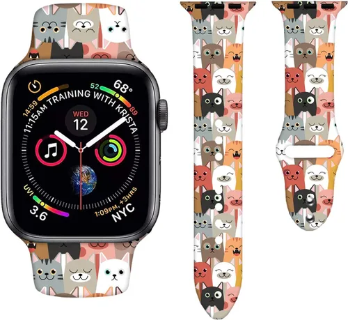 Vista 23 de Sport Silicone Band for Apple Watch Bands 38mm-49mm Women Men autismo