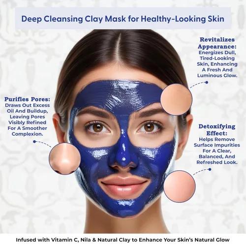 Vista 4 de Nila & Vitamin C - Máscara facial iluminadora Máscara de arcilla para refinar poros para cara con miel y arcilla blanca Mascarillas faciales