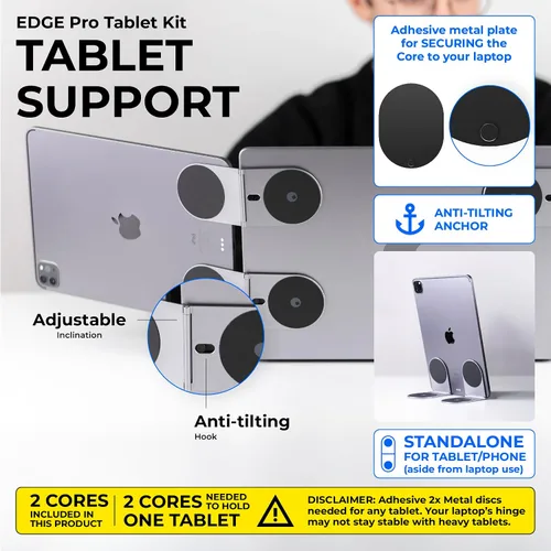 Vista 3 de Kit de Tableta Rolling Square Edge Pro - Montaje y Soporte Magnético para Teléfono, Accesorio de Soporte para Trabajo Inteligente y Productividad