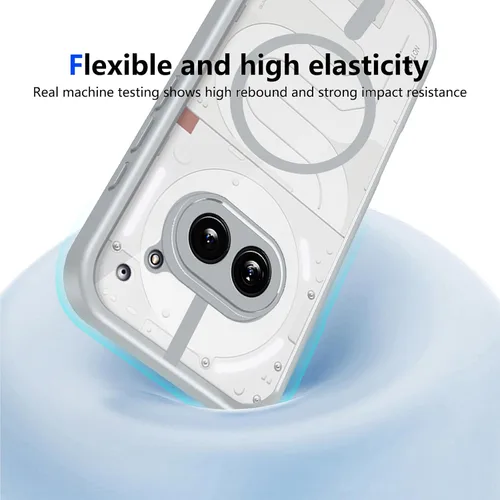 Vista 428 de Funda magnética transparente compatible con Xiaomi 17T, color negro 2 en 1 PC + TPU cubierta de teléfono a prueba de golpes, carcasa protectora