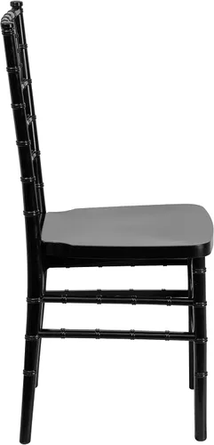 Vista 9 de Flash Furniture HERCULES PREMIUM Series Silla apilable Chiavari de resina negra