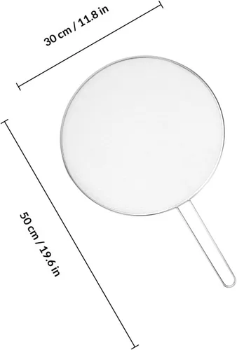 Vista 2 de Splatter Screen Guards Flat Mesh 3pcs Stainless Steel for Frying Pans