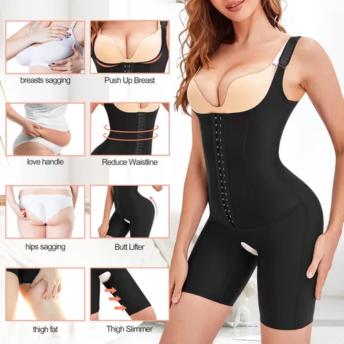 Vista 3 de Gotoly Body moldeador de cintura para mujer, control de abdomen, Fajas Colombianas, para entrenamiento de cintura, levantamiento de glúteos