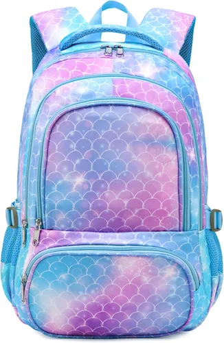 Vista 15 de BLUEFAIRY Mochilas para niños y niñas de 6 a 8 años, 8 a 12 años, mochilas Azul Camo