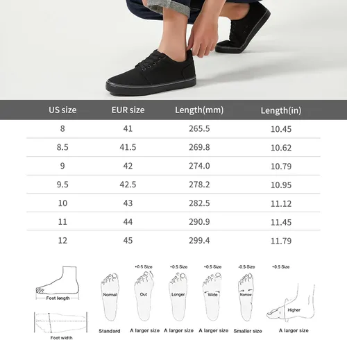 Vista 6 de hash bubbie Zapatos de lona para hombre, zapatos clásicos de lona para hombre, zapatos de tenis bajos con cordones, cómodos zapatos casuales