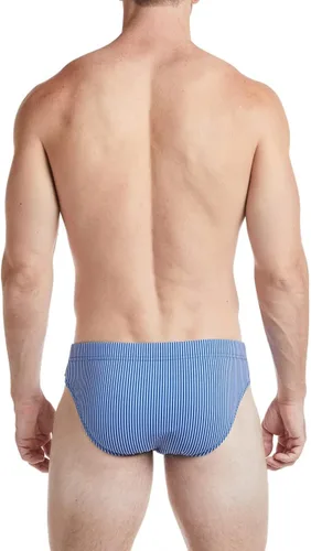 Vista 2 de Traje de baño de bikini a rayas de cobalto