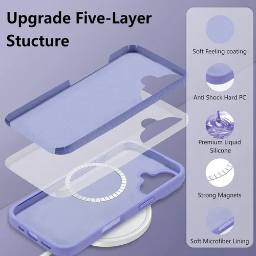 Vista 76 de Funda magnética de silicona para iPhone 13 Pro, color blanco antiguo [Compatible con Magsafe] [Forro de microfibra suave antiarañazos], funda