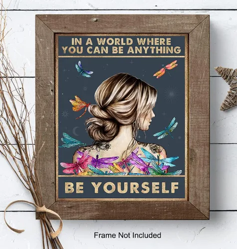 Vista 8 de Arte de pared bohemio con citas positivas, regalos de aliento para mujeres, adolescentes, niñas, carteles motivacionales, frases inspiradoras