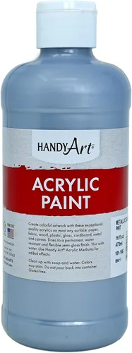 Vista 49 de Handy Art Pintura acrílica, juego de 12 colores, botellas de 16 onzas, acrílico líquido para estudiantes semibrillante, consistencia de flujo