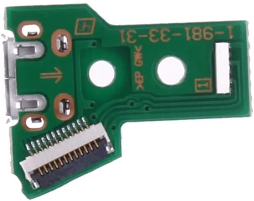 Vista 5 de Adaptador de puerto de carga micro USB de repuesto JDS-040, pieza de reparación, módulo de placa de zócalo para PS4 controlador inalámbrico