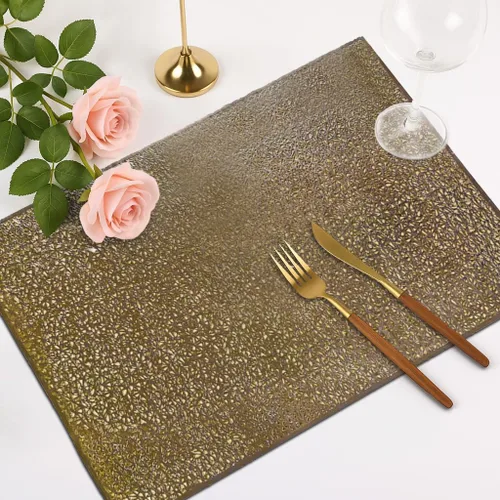 Vista 5 de Decozen Juego de 6 manteles individuales con diseño perforado para decoración de cocina, resistente a los arañazos, resistente a las manchas