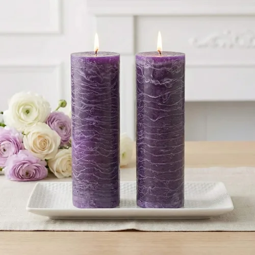 Vista 42 de Richland® Juego de 20 velas de pilar de 2 x 3 pulgadas, color marfil sin perfume