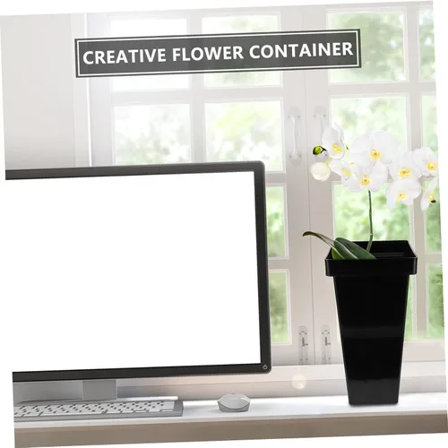 Vista 5 de Macetas decorativas de jardinería cubos de forma cuadrada para arreglos florales