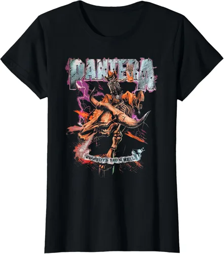 Vista 7 de Pantera Camiseta de manga corta oficial de Cowboys From Hell Riding Skeleton