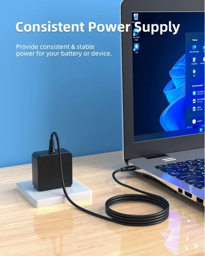 Vista 7 de Cargador USB tipo C de 45 W para laptop Acer Chromebook Spin 11 CP511-2HT CP511-2HTN, Spin 514 CP514-1WH CP514-1H, Spin 311 CP311-2H, Plus 514